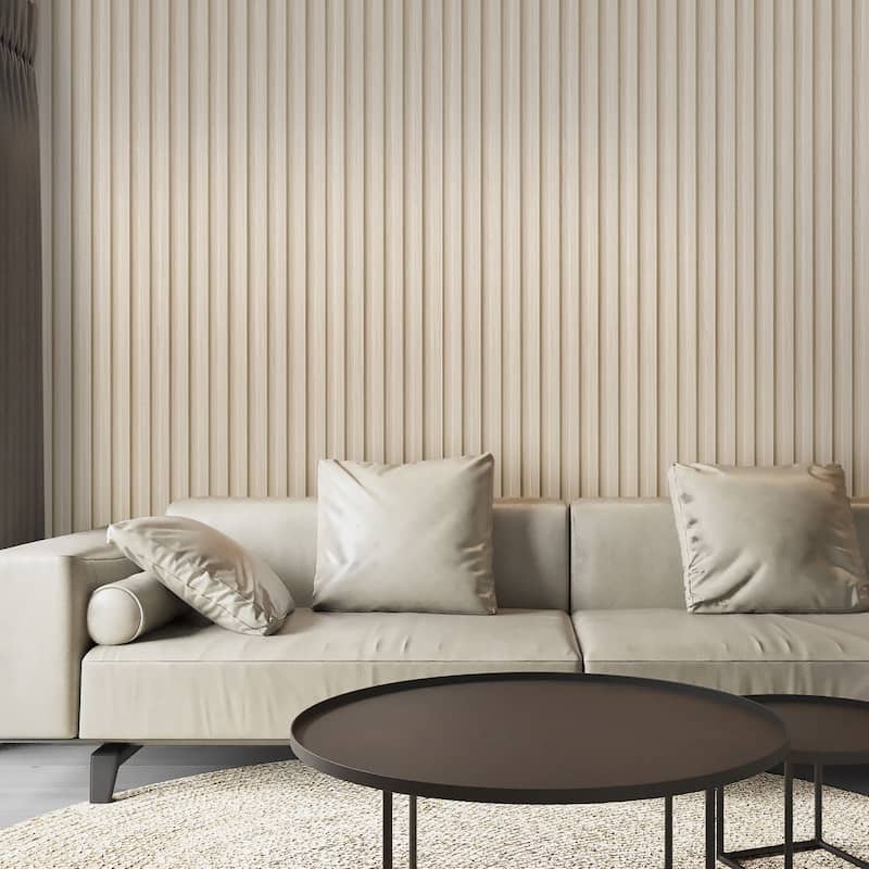 Art3d 96'' x 6'' Slat Wall Panels,WPC Acoustic Wall Cladding siding Board, 8pcs,32 sqft - 96X6 in