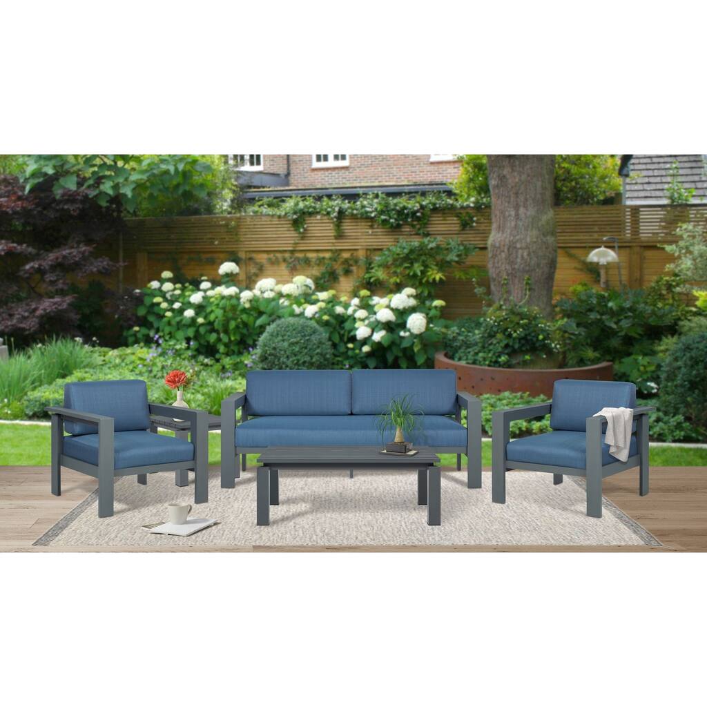 Sardinia Aluminum Frame Outdoor 74" Love Seat / Sofa