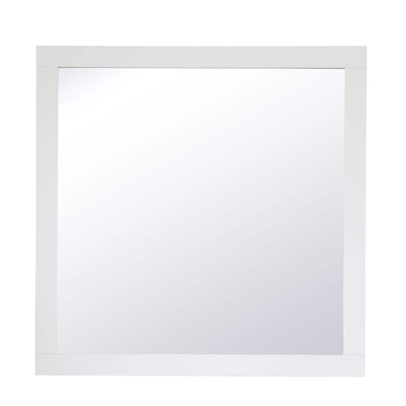 Elegant Lighting VM23636 Aqua 36" W x 36" H Traditional Square Framed - White