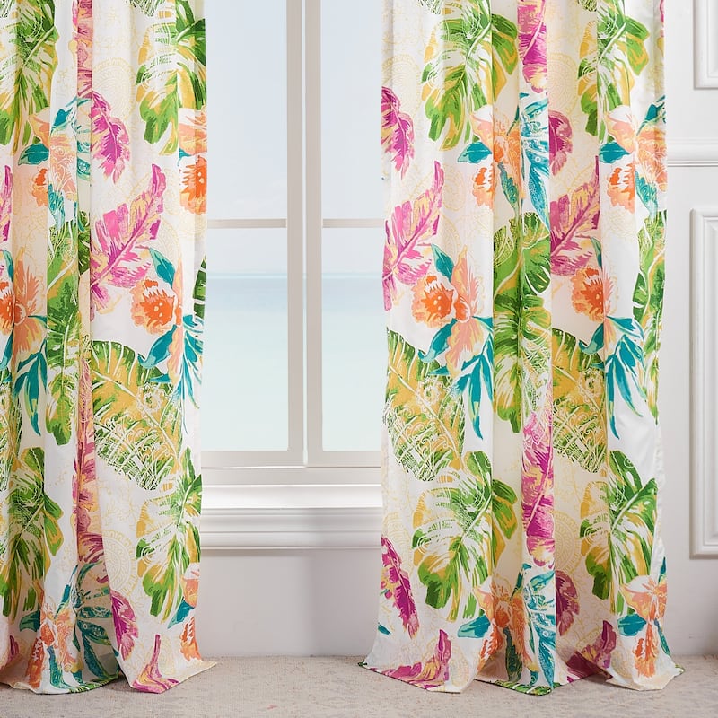Greenland Home Fashions Tropics Curtain Panels (set of 2) - 84 W x 84 L