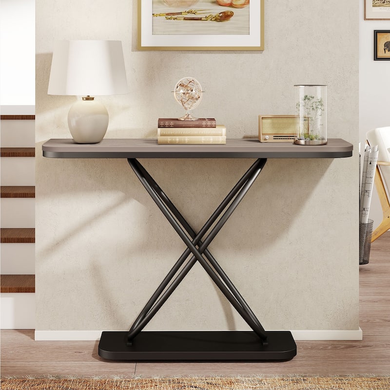 47.4" Industrial Console Table for Entryway Sofa Table - 47.4"L x 14"W x 32.8"H