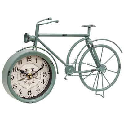 Farmhouse Blue Bicycle Clock