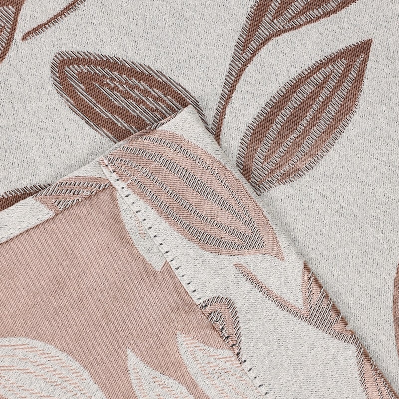 Superior Modern Bohemian Leaves Room Darkening Curtains with Grommets