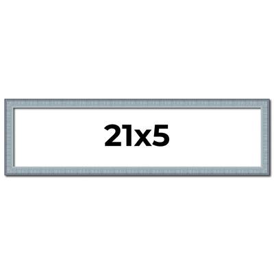 21x5 Frame Rustic Sky Blue Solid Wood Picture Frame | 0.75 Inch