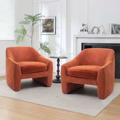 Nordic-style Upholstered Barrel Chair