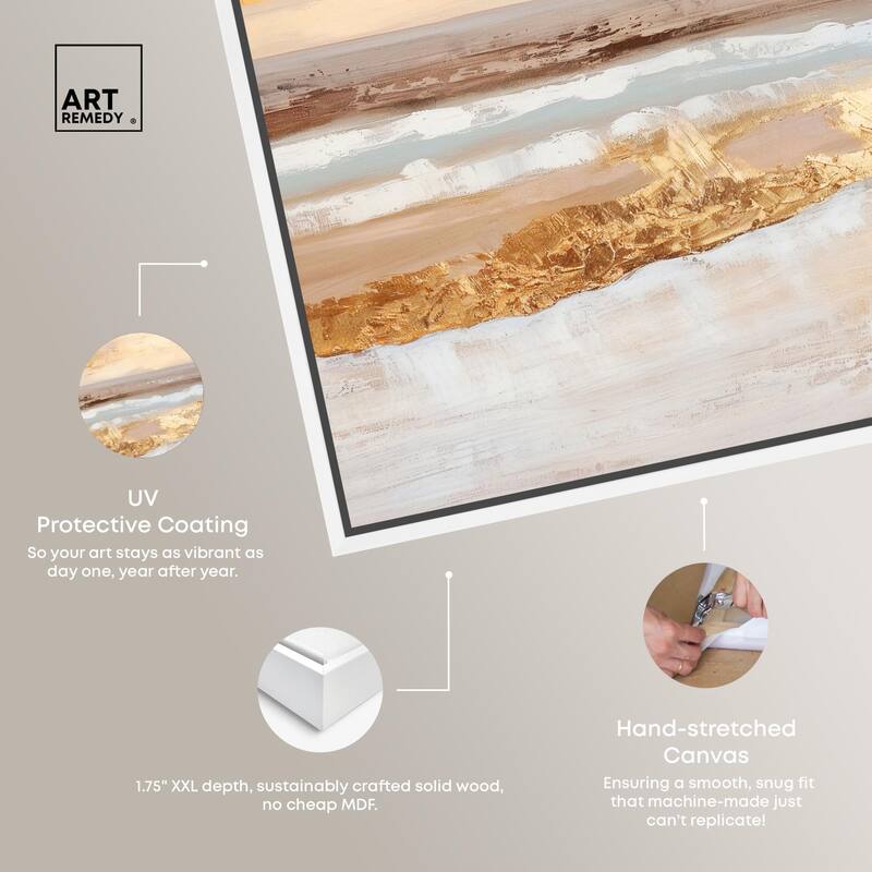 Rose Gold Coast Canvas by Art Remedy