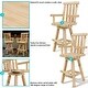 preview thumbnail 14 of 15, Sunnydaze Rustic Bar Stool - Log Cabin Style - Unfinished Wood Construction - 4'