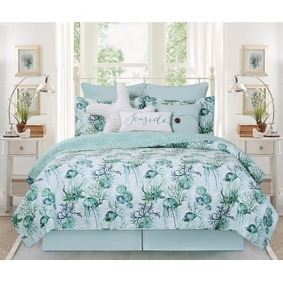 Shorecrest Cotton Coastal Quilt Set with 2 Shams