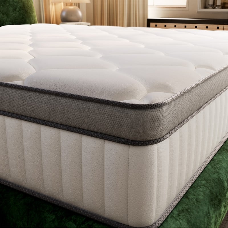 SweDrea 12 in. Medium Hybrid Memory Foam Mattress with CertiPUR-US and Oeko-TEX , Featuring Bamboo Charcoal Absorption.