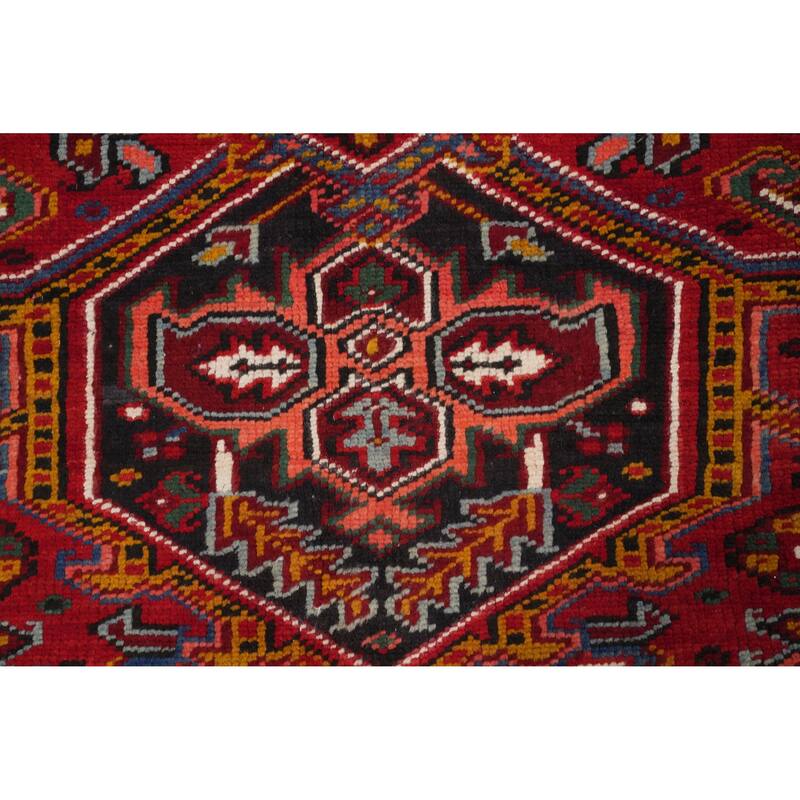 Hand Knotted Oriental 100% Wool Carpet Traditional Medallion Red Heriz Area Rug - 12' 0'' X 9' 2''