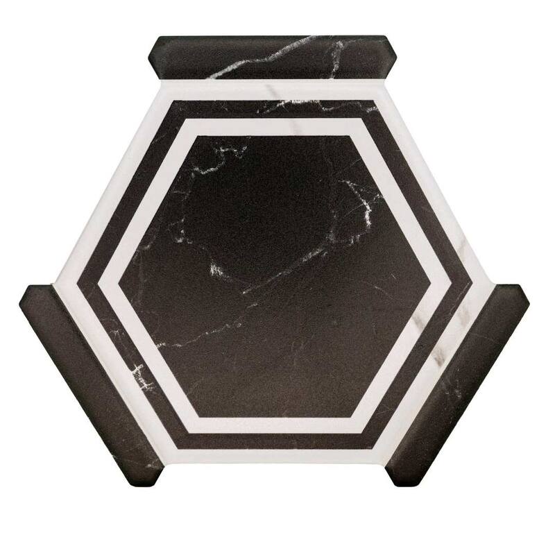 Kykuit 8.6x9.8 Satin Porcelain Hexagon Tile - Floor, Wall, Backsplash