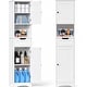 preview thumbnail 1 of 13, 67" H Tall Bathroom Cabinet Narrow Linen Tower, Storage Cabinet with 2 Doors & Drawer White