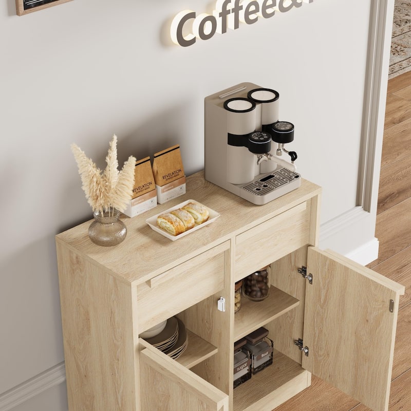 Sideboard Buffet Cabinet with 2 /4Drawers, 31.5"/62.4" Large Coffee Cabinet with Storage