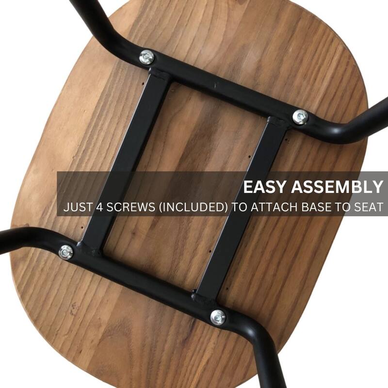 (Set of 2) Saddle 26" Solid Wood Counter Height Bar Stool