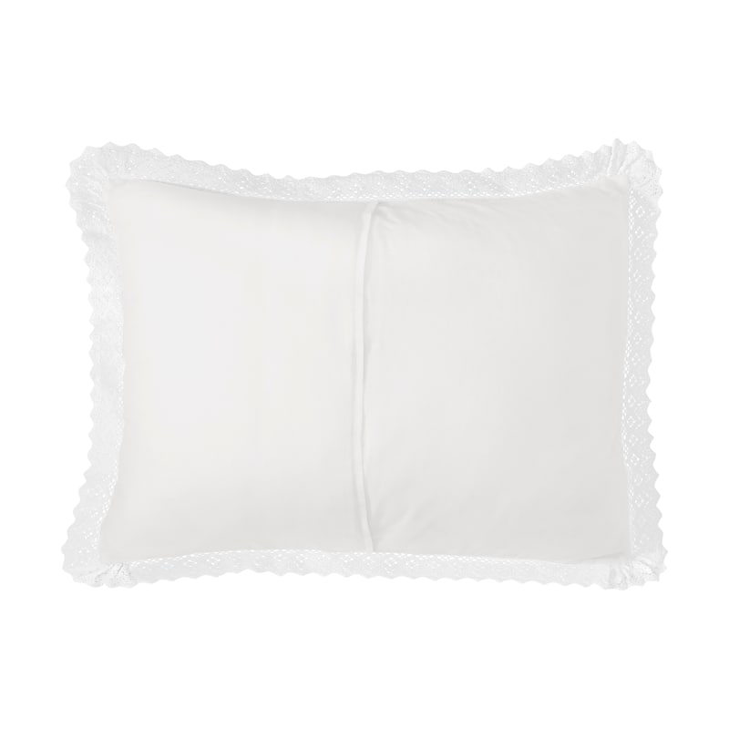Laura Ashley Heirloom Crochet Cotton Reversible White Quilt Set