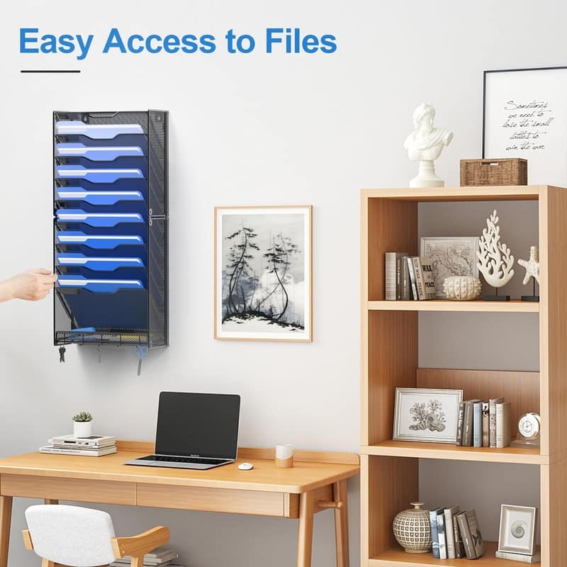 10 Tier Hanging Wall File Organizer