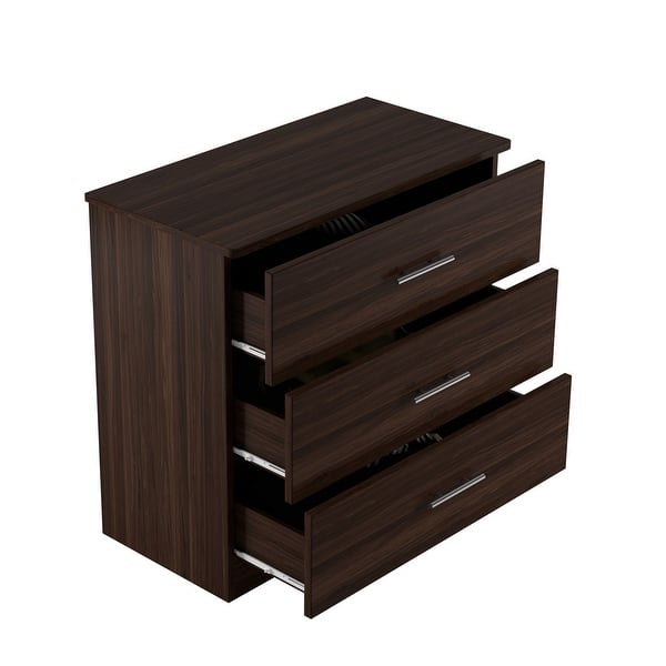 Milford Solid Wood Walnut 3 Drawer Chest On Sale Overstock 31323797