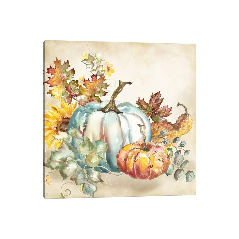 iCanvas "Watercolor Harvest Pumpkin III" by Tre Sorelle Studios Canvas Print