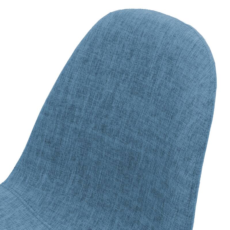 Fabric Dining Chair Set of 2 Round Back Accent Chairs Arc Lounge Chair