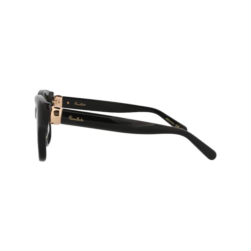 Pomellato Square-Frame Recycled Acetate Optical Frames, Transparent Lens, Shiny Solid Black Frame