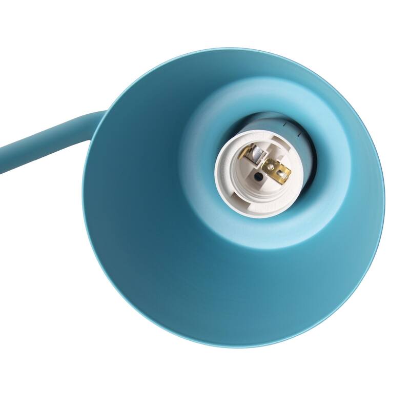 Angled Arm Desk Lamp with Adjustable Cone Shade - 16" - Blue