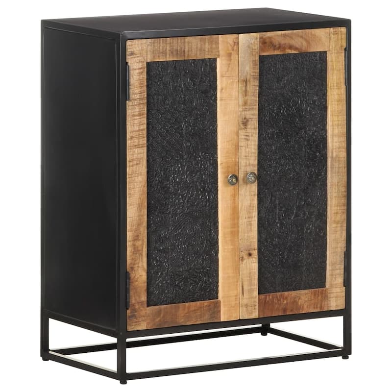 vidaXL Sideboard 23.6"x13.8"x29.5" Rough Mango Wood