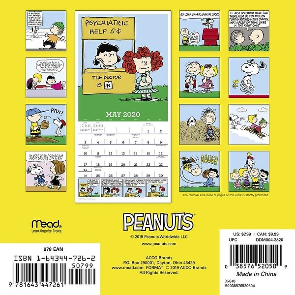 Peanuts 2021 Mini Wall Calendar
