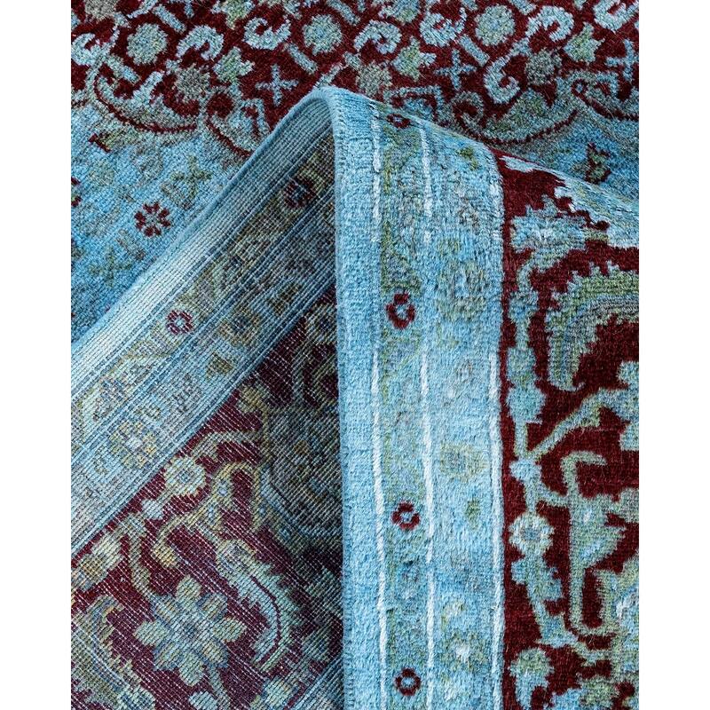 Fine Vibrance One-of-a-Kind Hand-Knotted Area Rug - Gray, 6' 1" x 9' 5" - 6' 1" x 9' 5"