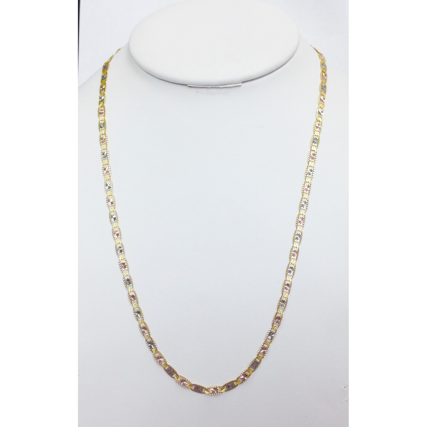 Joya 14k Solid Gold Necklace Rose Gold White Gold Great Design
