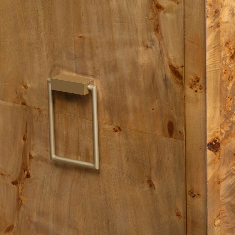 72 in. Brown Solid Wood 4 Door Media Credenza_Sideboard