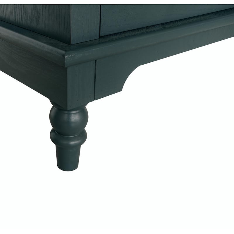 Hollow-Carved 3-Drawer Dresser with Metal Handles