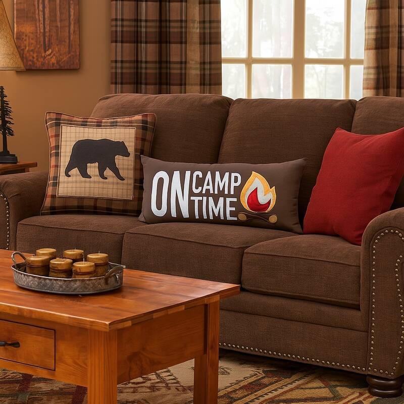 10" x 20" On Camp Time Embroidered Throw Pillow