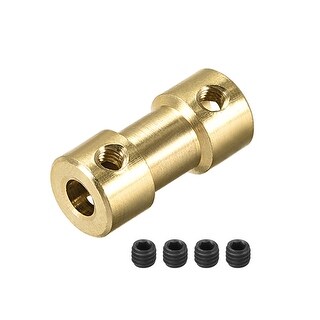 Uxcell 2.3mm To 2.3mm Bore Rigid Coupling, 20mm Length 9mm Diameter