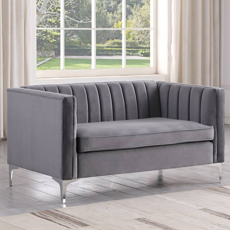Morden Fort Upholstered Accent Living Room Loveseat - Grey