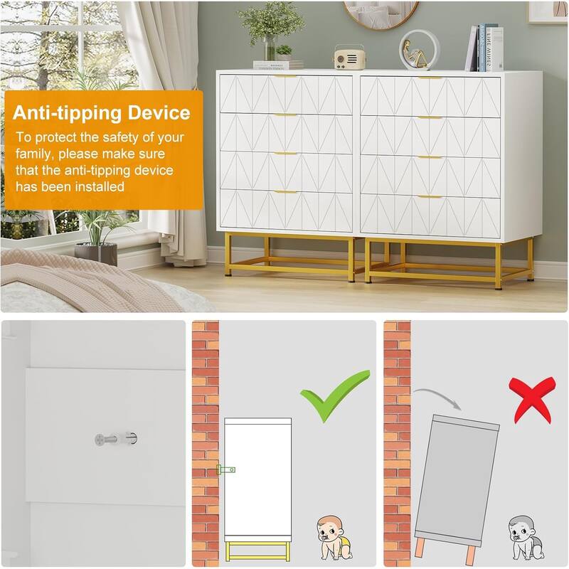 4-Drawer Fabric Dresser with Wood Top – Small Storage Chest & Clothes Organizer, Modern Nightstand or End Table