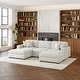 preview thumbnail 59 of 131, Oversized Chenille Modular Sectional Sofa Conversation Set with 2 Ottomans