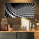 preview thumbnail 8 of 14, Waves and Circles Black n" White - Abstract Art Canvas Print 32 in. wide x 16 in. high