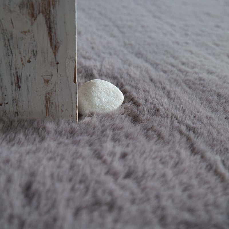 Solid High Pile Area Rug Cosy Luxurious Touch Super Soft