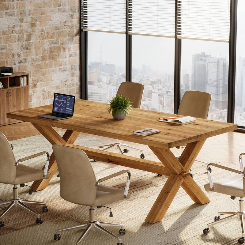 5.24 ft Solid Wood Conference Table for 4-6 People