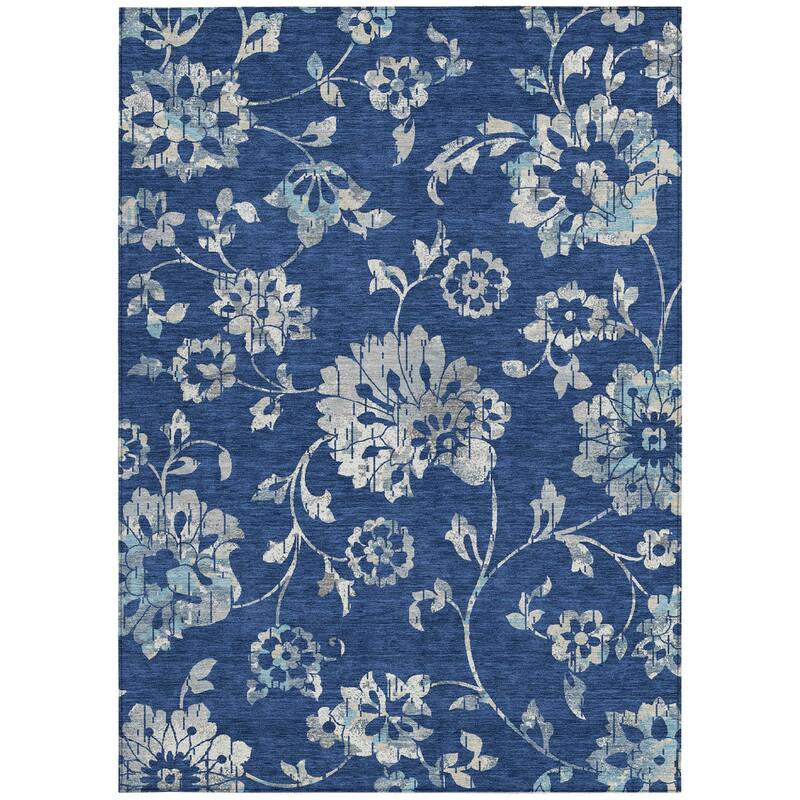 HomeRoots Floral Transitional Rectangle Outdoor Rug