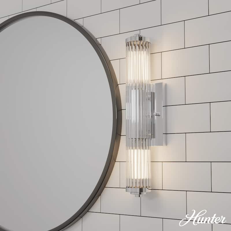 Hunter Holly Grove Bathroom Vanity Wall Light, Art or Shelf Light - Contemporary - Damp Rated!