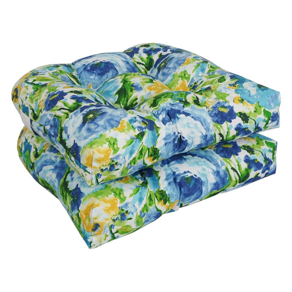 19-inch Rounded Back Indoor/Outdoor Chair Cushions (Set of 2)