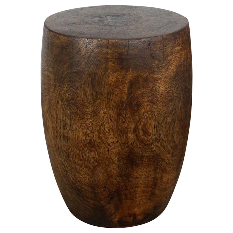 Haussmann® Mango Wood Merlot End table 15 in D x 20 in High Mocha Oil - 15" x 15" x 20"
