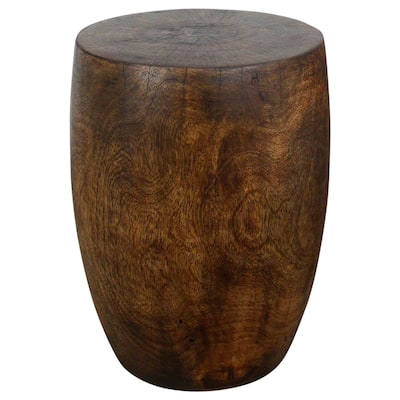 Haussmann® Mango Wood Merlot End table 15 in D x 20 in High Mocha Oil - 15" x 15" x 20"