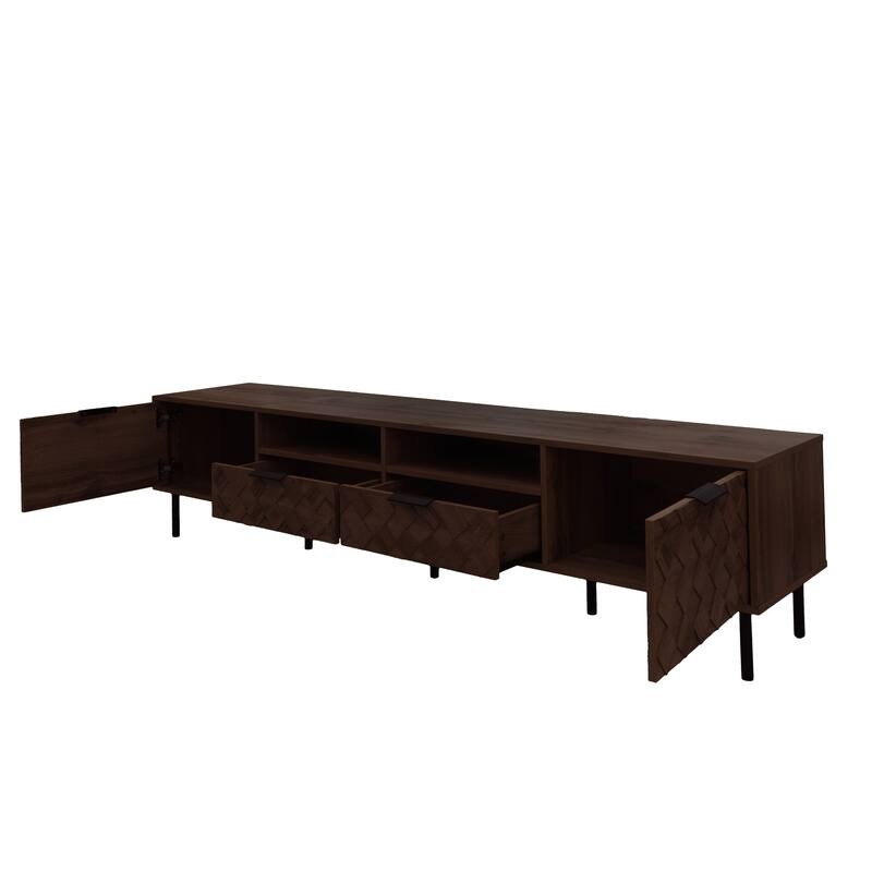 78 Inch Modern TV Stand for up to 85" TVs, with Closed Storage & Cable Management