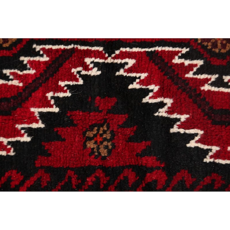 Geometric Balouch Afghan Oriental Area Rug Wool Handmade Foyer Carpet - 4'2" x 6'2"