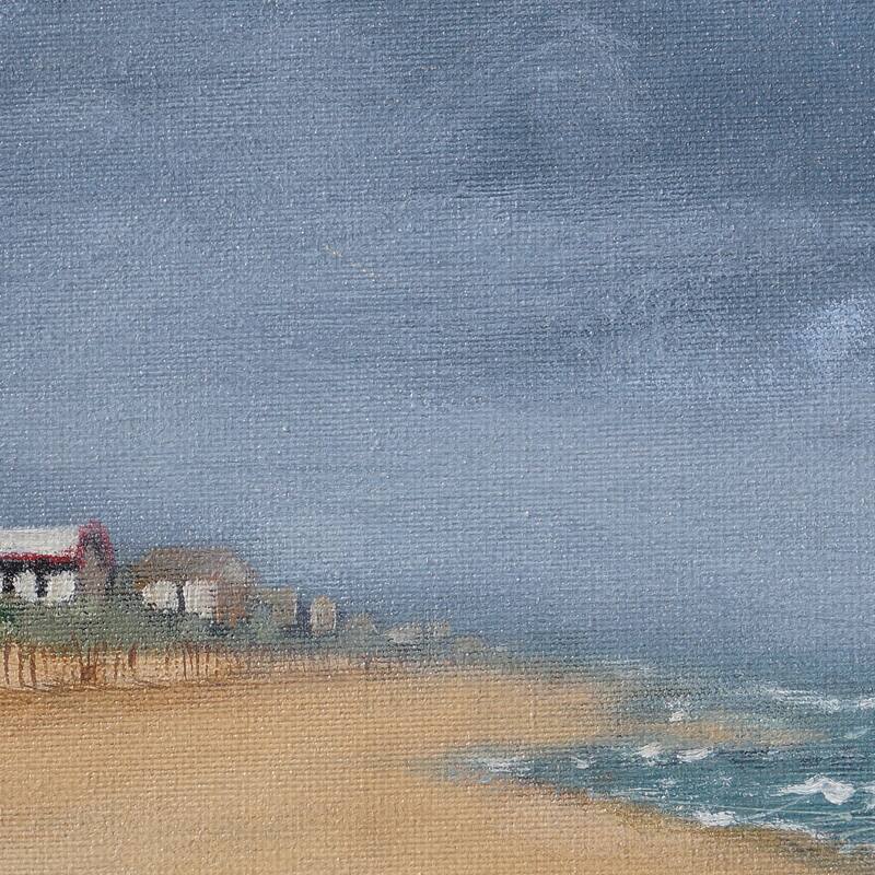 Beach Houses and Surf by Thomas Stotts Canvas Art Print