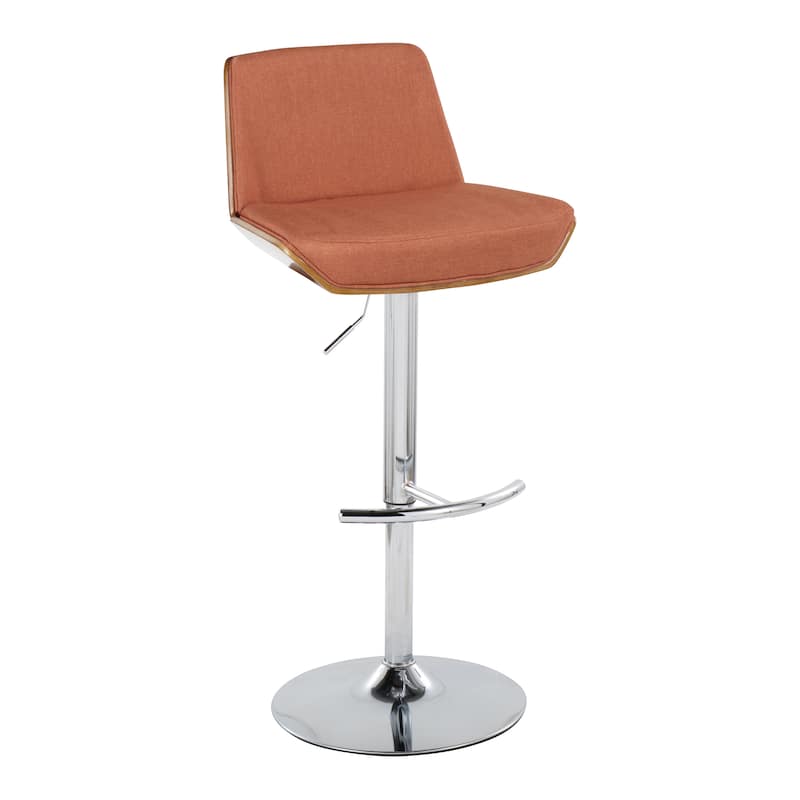 Carson Carrington Clemens Adjustable Bar Stool with Rounded T Footrest (Set of 2)