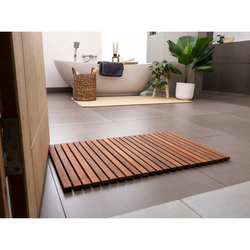 Premium Oiled Teak Wood String Tile 31.4"x19.6" - 31.4" x 19.6"