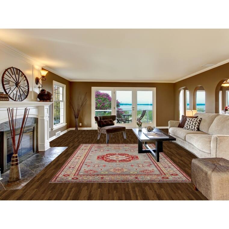 Kazak Oriental Area Rug Handmade Traditional Bedroom Wool Carpet - 6'9" x 9'9"